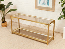 Mastercraft Brass 1970’s Hollywood Regency Entry table