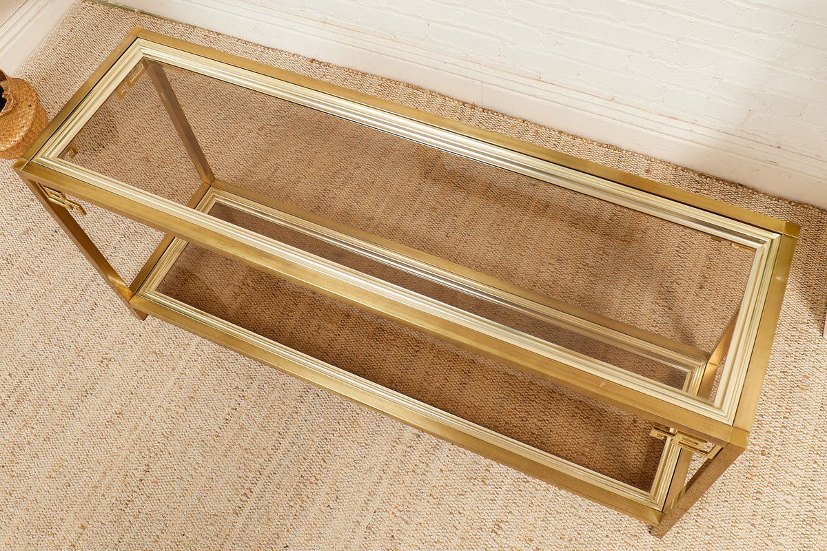 Mastercraft Brass 1970’s Hollywood Regency Entry table