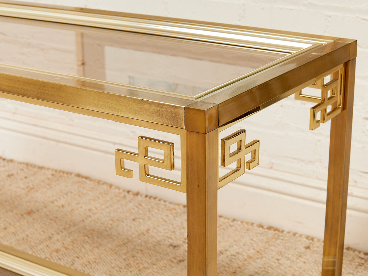 Mastercraft Brass 1970’s Hollywood Regency Entry table