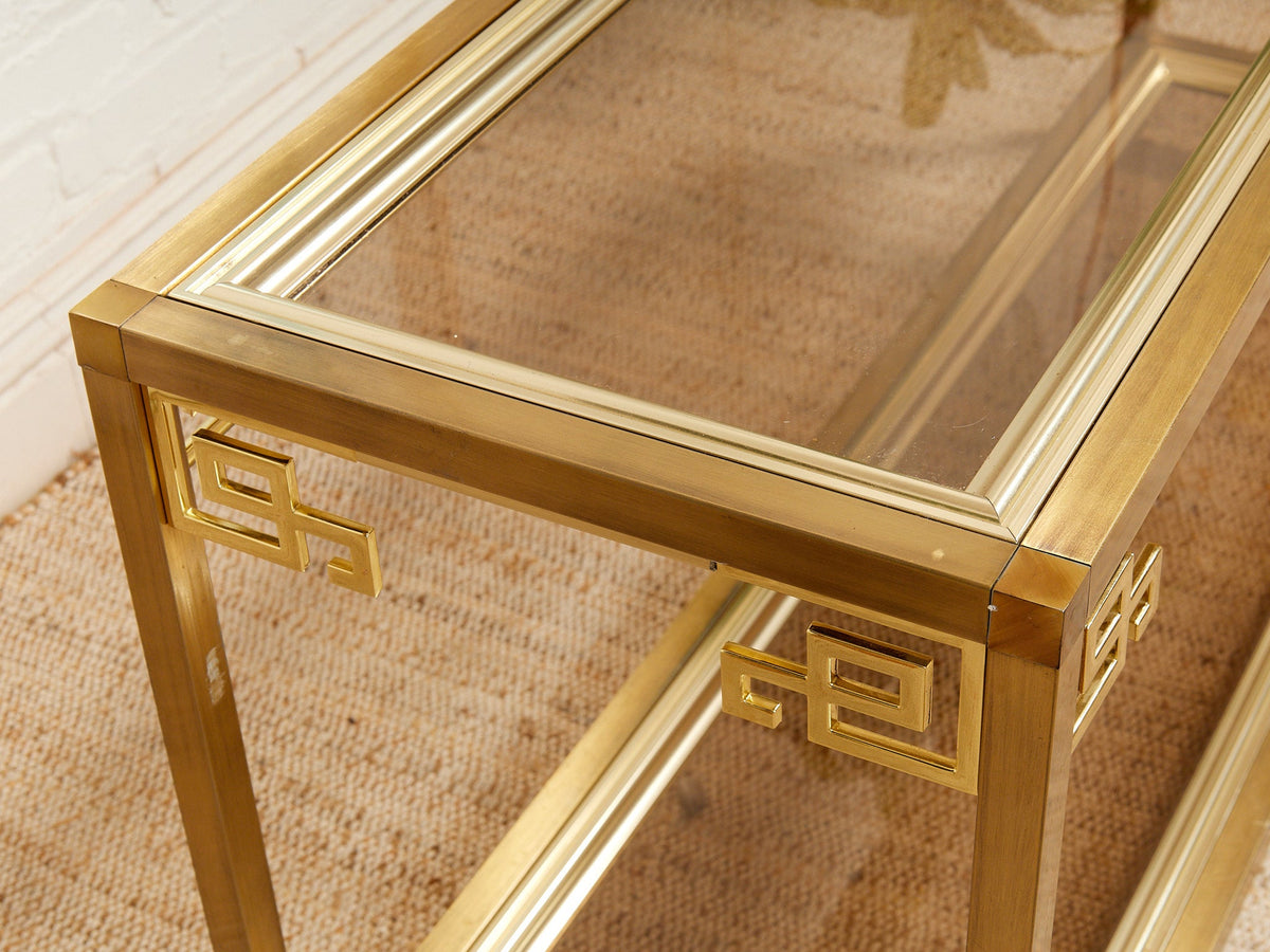 Mastercraft Brass 1970’s Hollywood Regency Entry table
