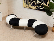 Black and White Centipede Post Modern Bench
