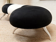 Black and White Centipede Post Modern Bench