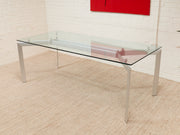 Seccose Mario Hasuike Italian Glass Dining Table with 6 chairs