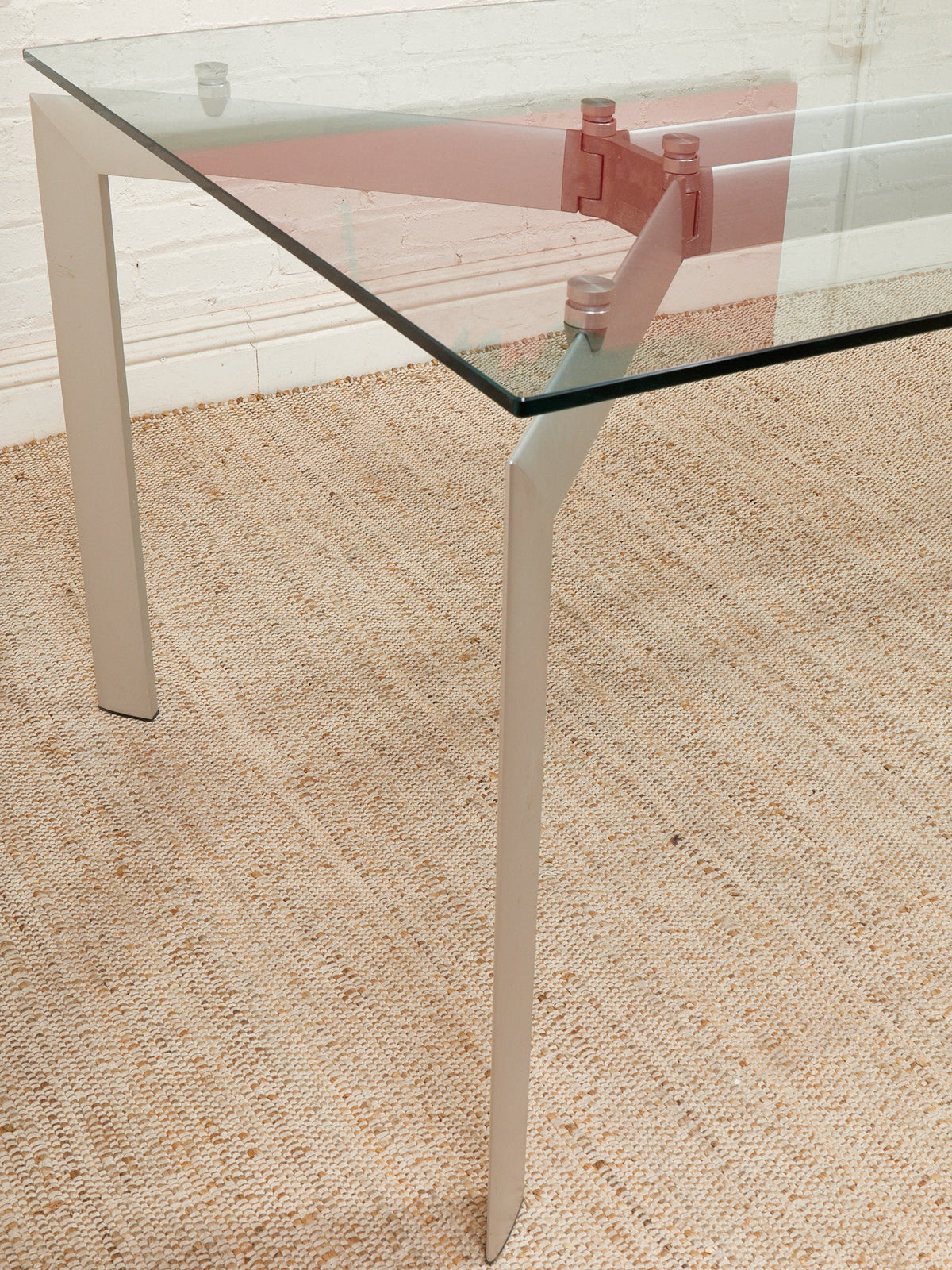 Seccose Mario Hasuike Italian Glass Dining Table with 6 chairs