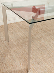 Seccose Mario Hasuike Italian Glass Dining Table with 6 chairs