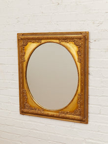 Framed Gold Gilded Vintage Mirror Circle