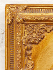 Framed Gold Gilded Vintage Mirror Circle