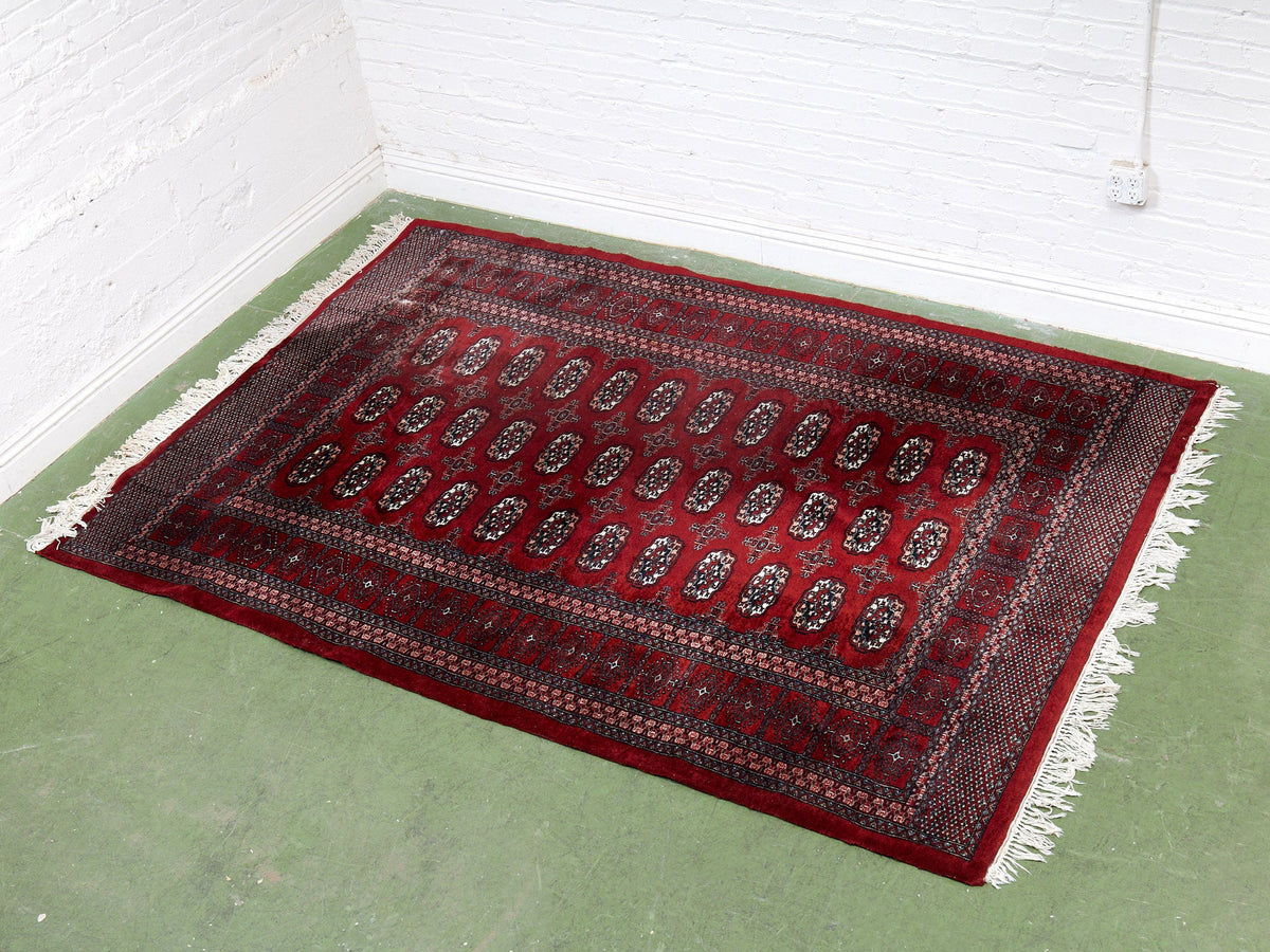 Vintage as Found Red Rug