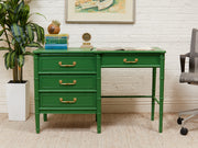 Emerald Faux Bamboo Desk