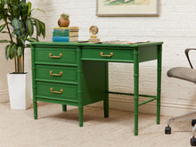 Emerald Faux Bamboo Desk