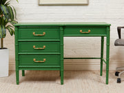 Emerald Faux Bamboo Desk