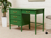 Emerald Faux Bamboo Desk