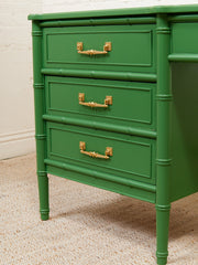 Emerald Faux Bamboo Desk