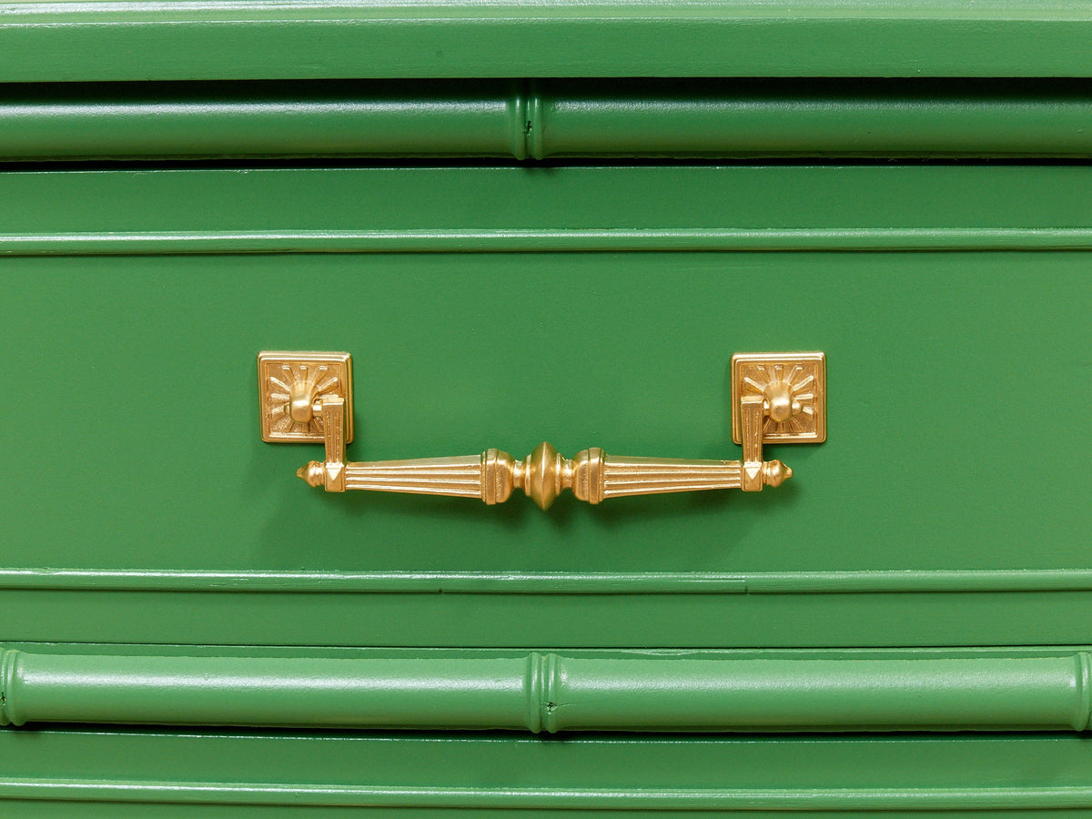 Emerald Faux Bamboo Desk