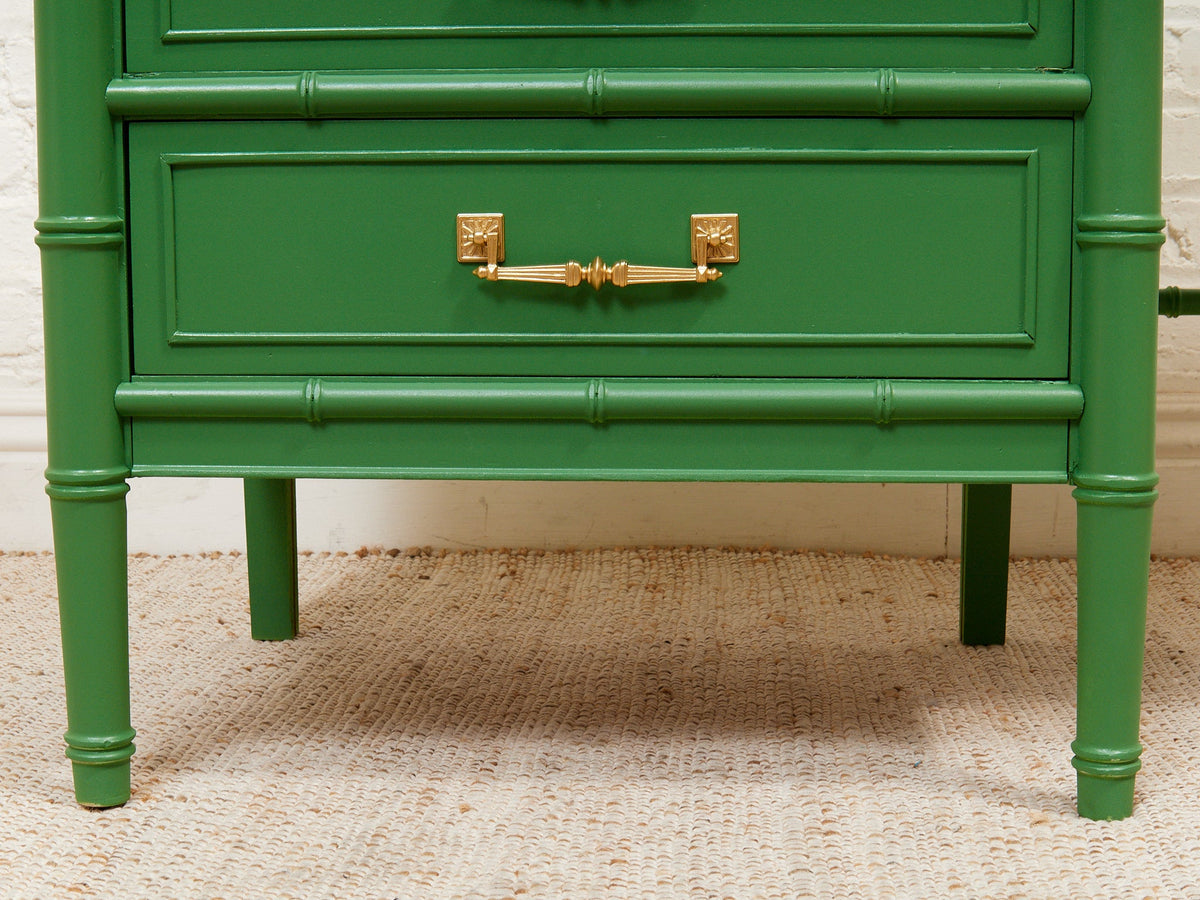 Emerald Faux Bamboo Desk