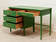 Emerald Faux Bamboo Desk