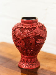 1930s Vintage Cinnabar Vase