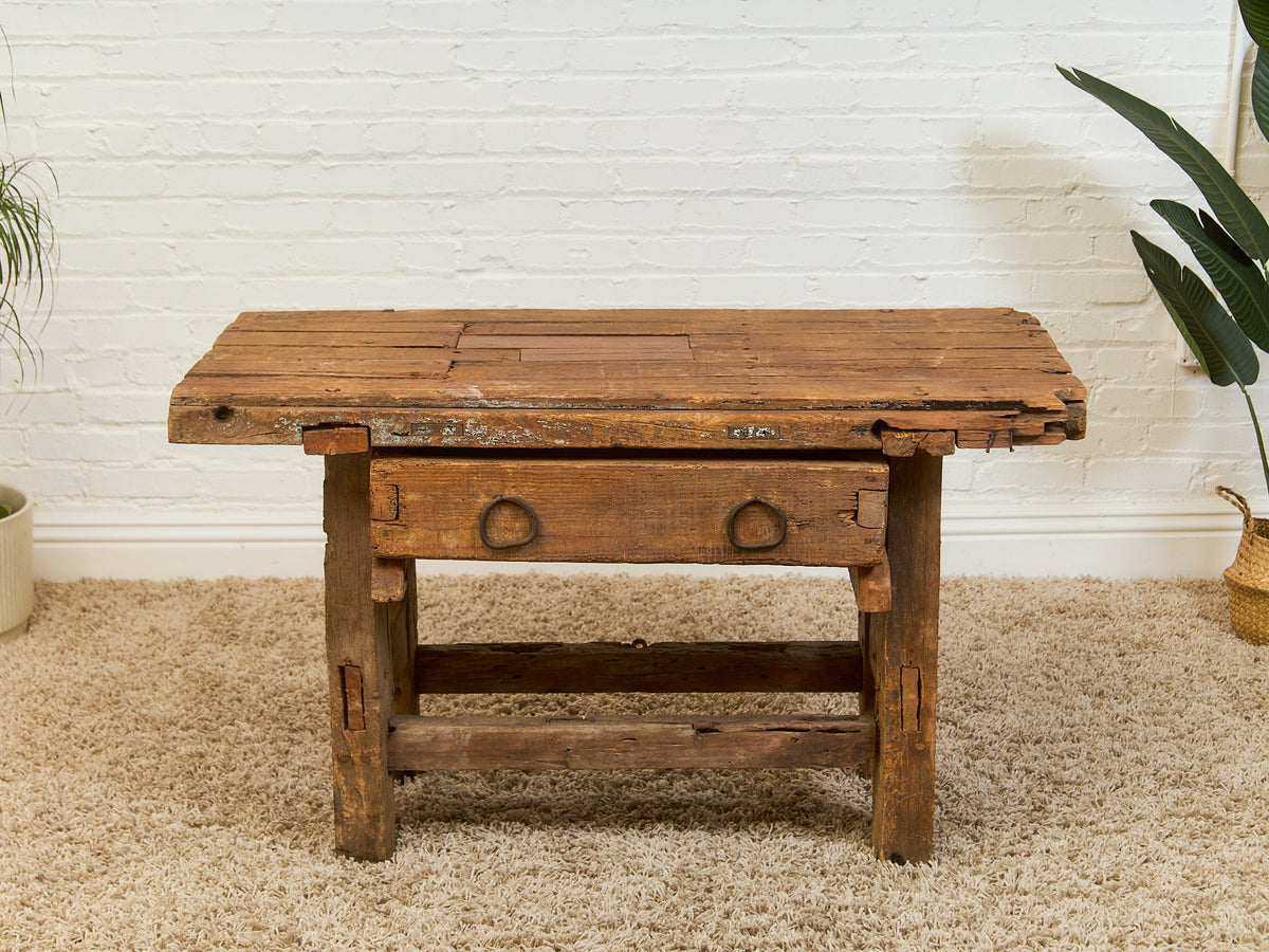French utilitarian Rustic Antique Desk