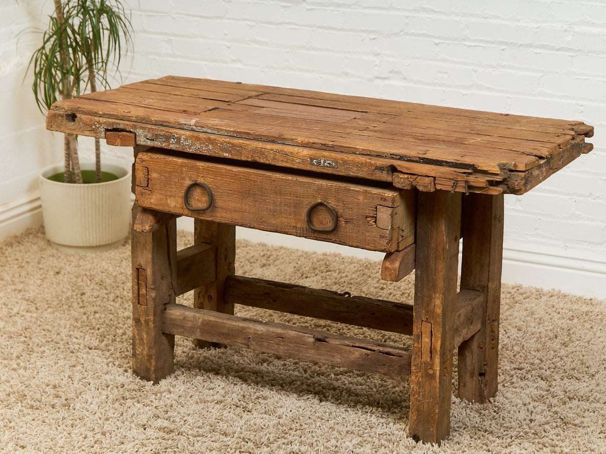 French utilitarian Rustic Antique Desk