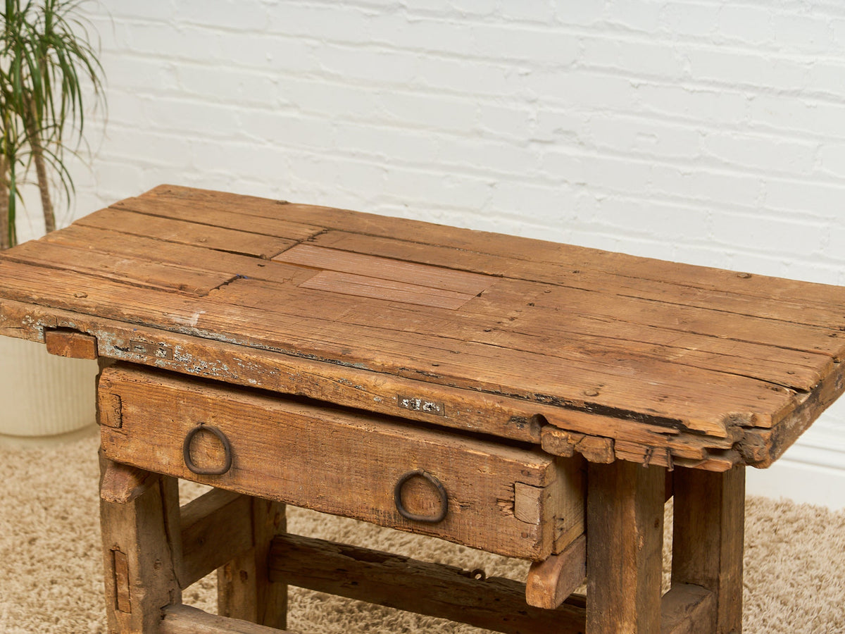 French utilitarian Rustic Antique Desk