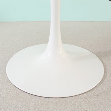 Daisy Faux Marble 48 in Dining Table, White