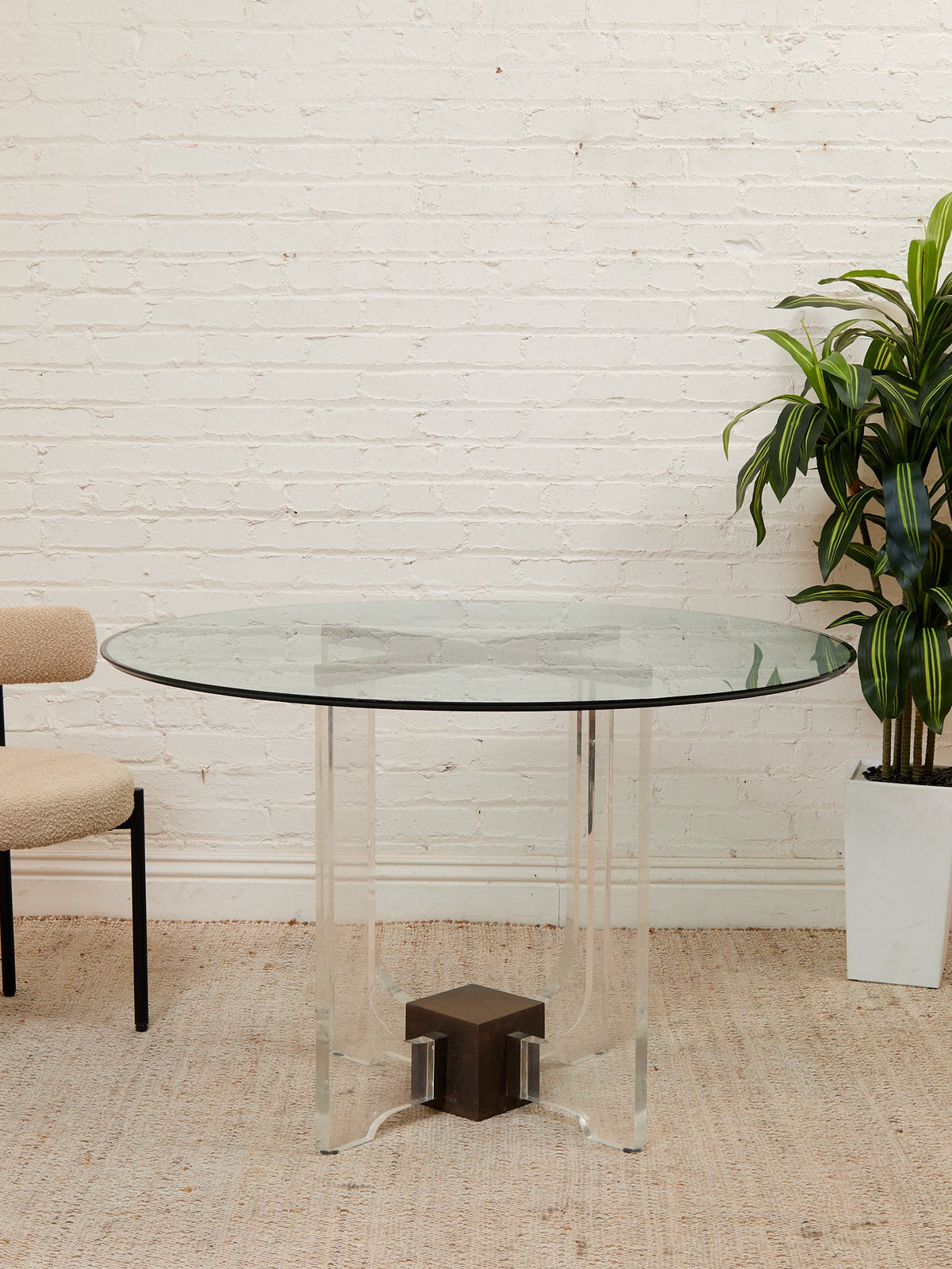 Philippe Jean French Style Mid-Century Modern Plexiglass Style Table
