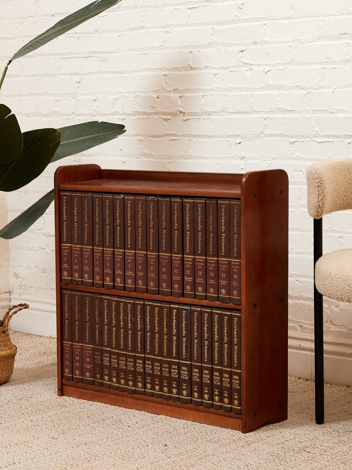 Vintage Compact Encyclopedia Bookcase