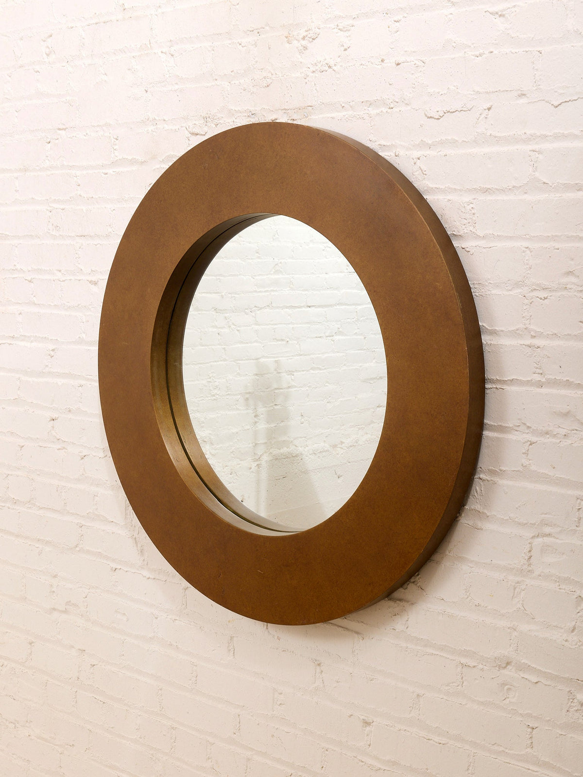 Large Gold Round Mirror