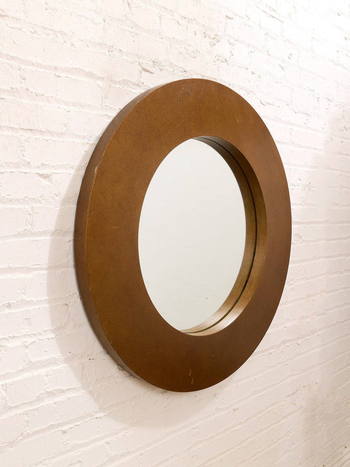 Large Gold Round Mirror