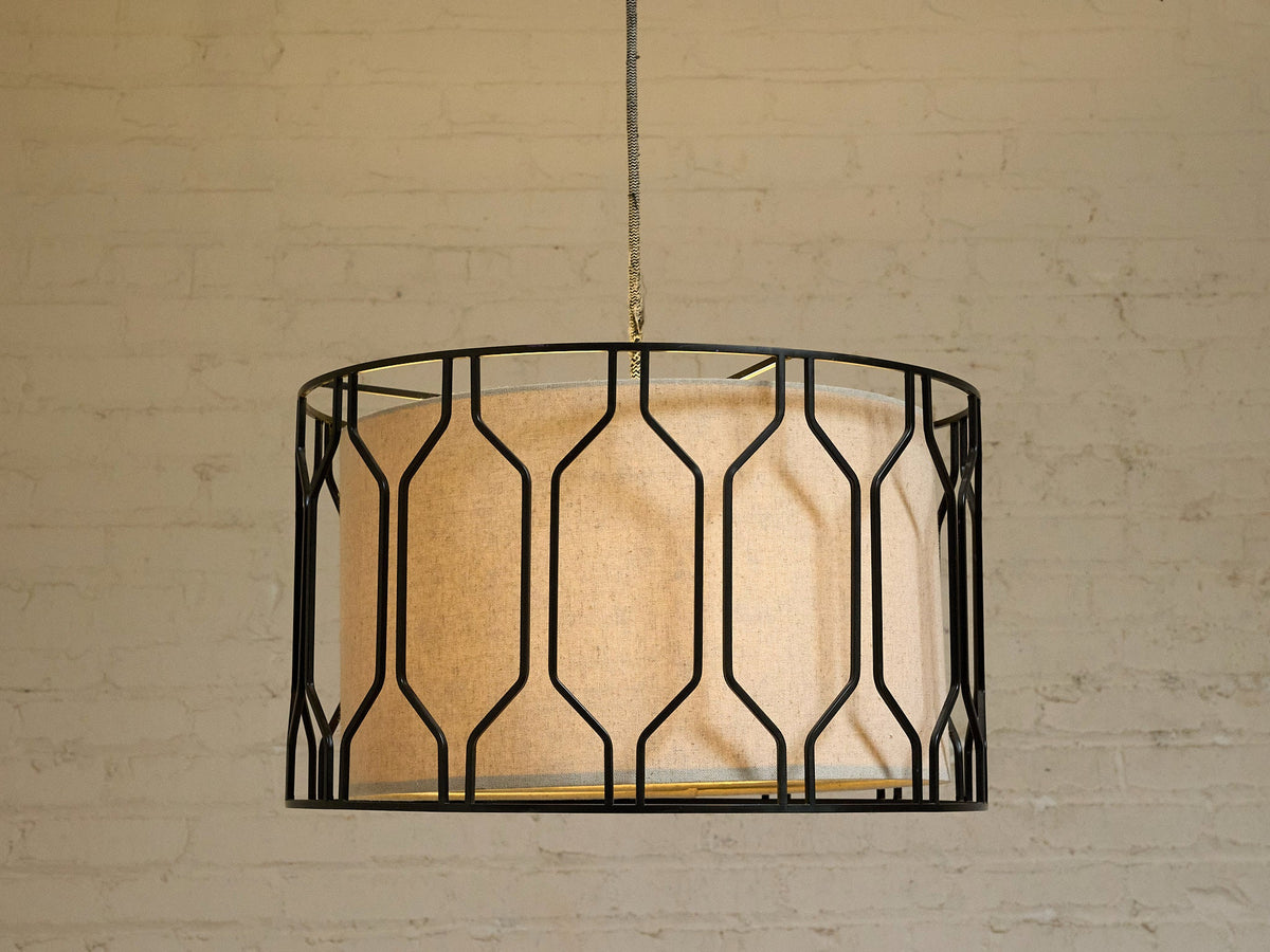 West Elm Honeycomb Drum Pendant Light