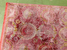 Vintage Persian Style Distressed Red Area Rug