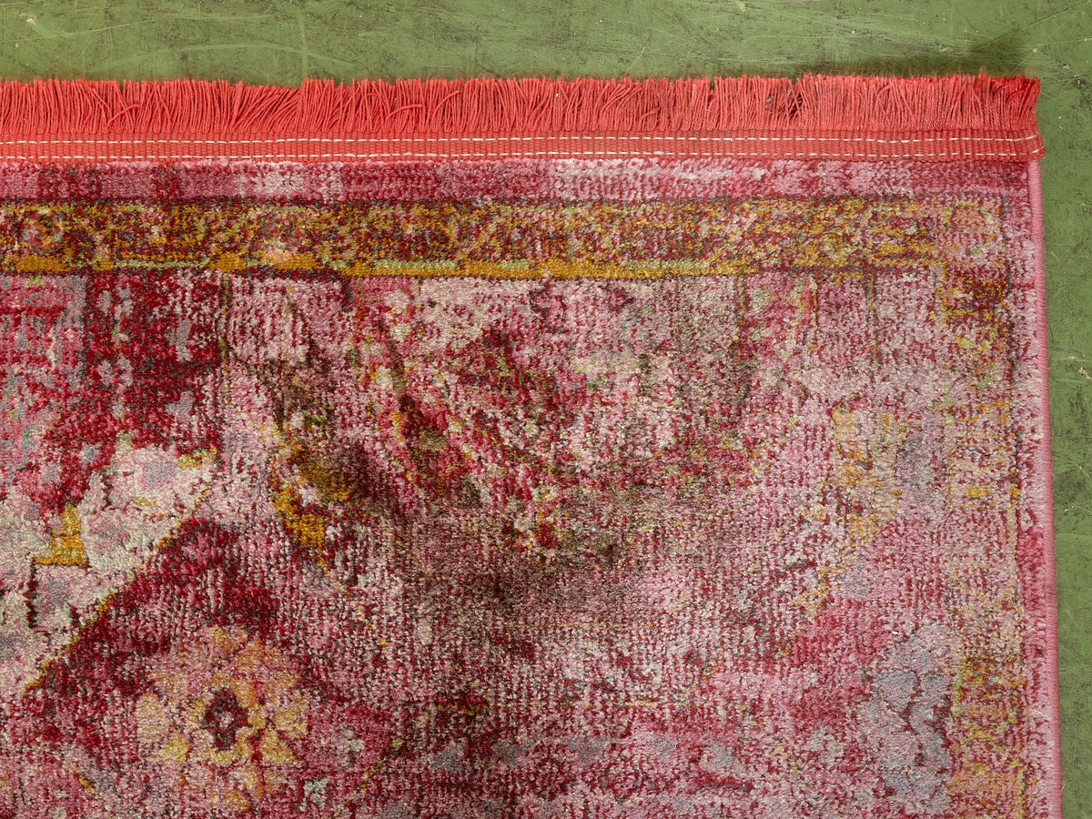 Vintage Persian Style Distressed Red Area Rug