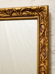 Large Vintage Gold Giltwood Rectangular Wall Mirror