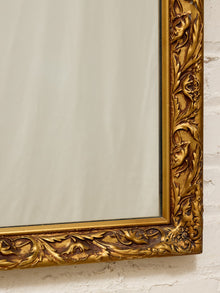 Large Vintage Gold Giltwood Rectangular Wall Mirror