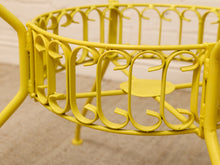 Arthur Umanoff Vintage Yellow Patio Dining Set with Glass Top Table and Four Chairs