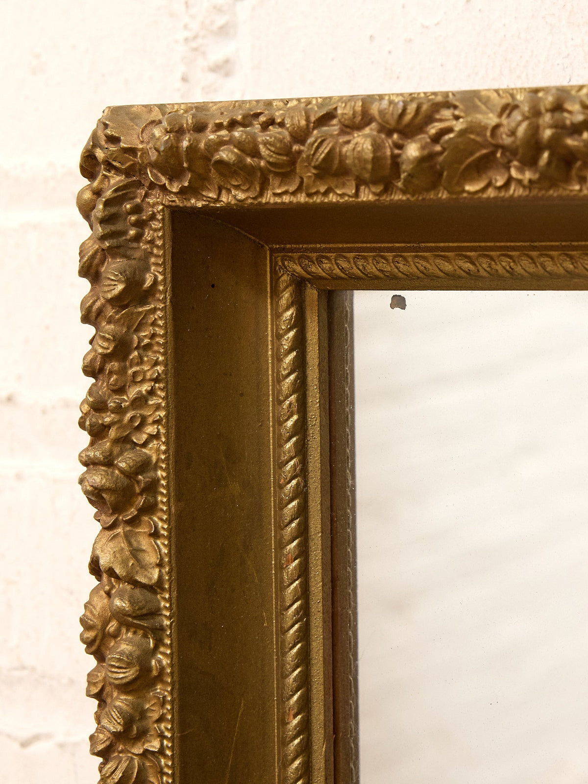 Vintage Ornate Gold Floral Rectangular Wall Mirror