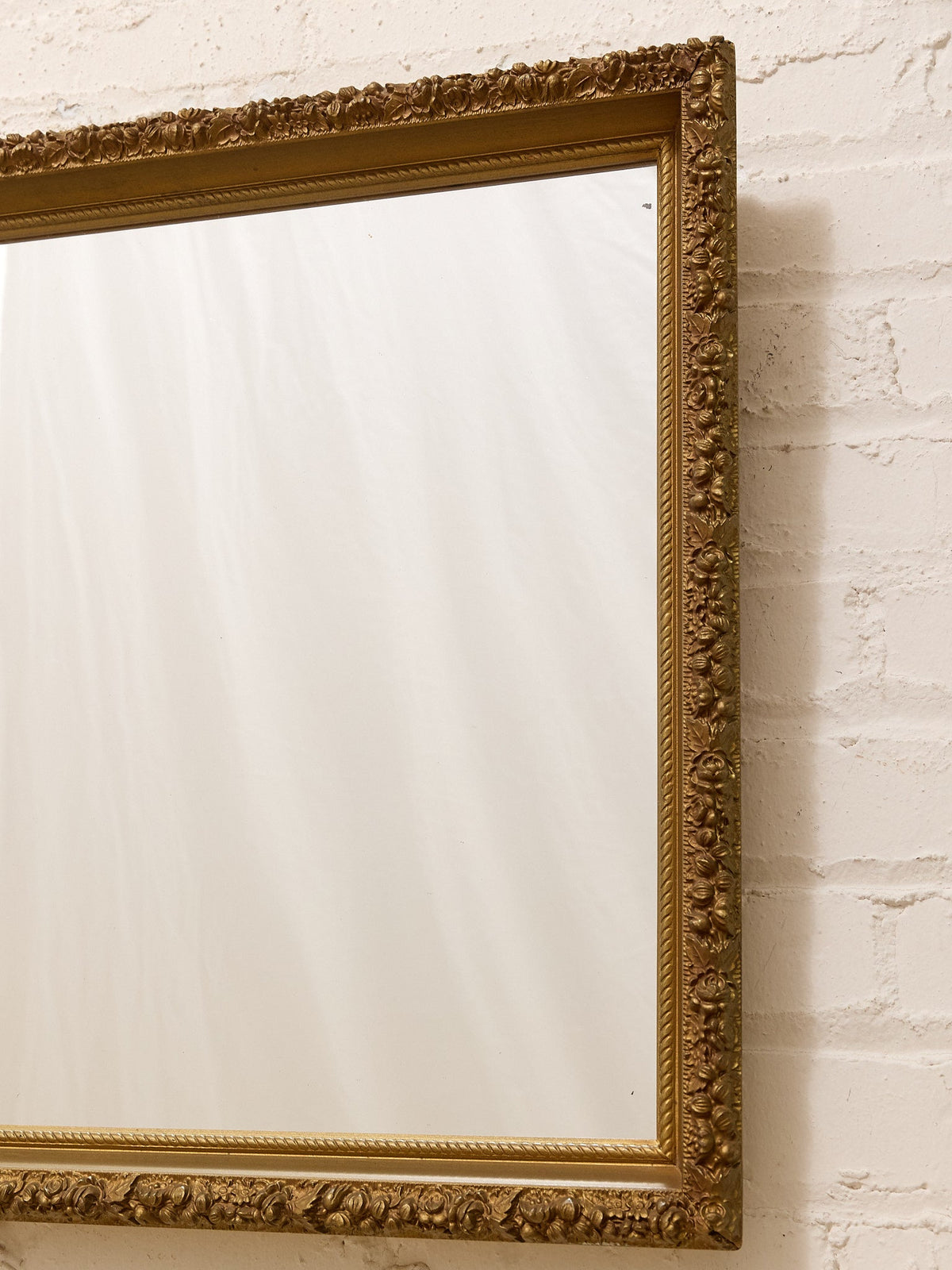 Vintage Ornate Gold Floral Rectangular Wall Mirror