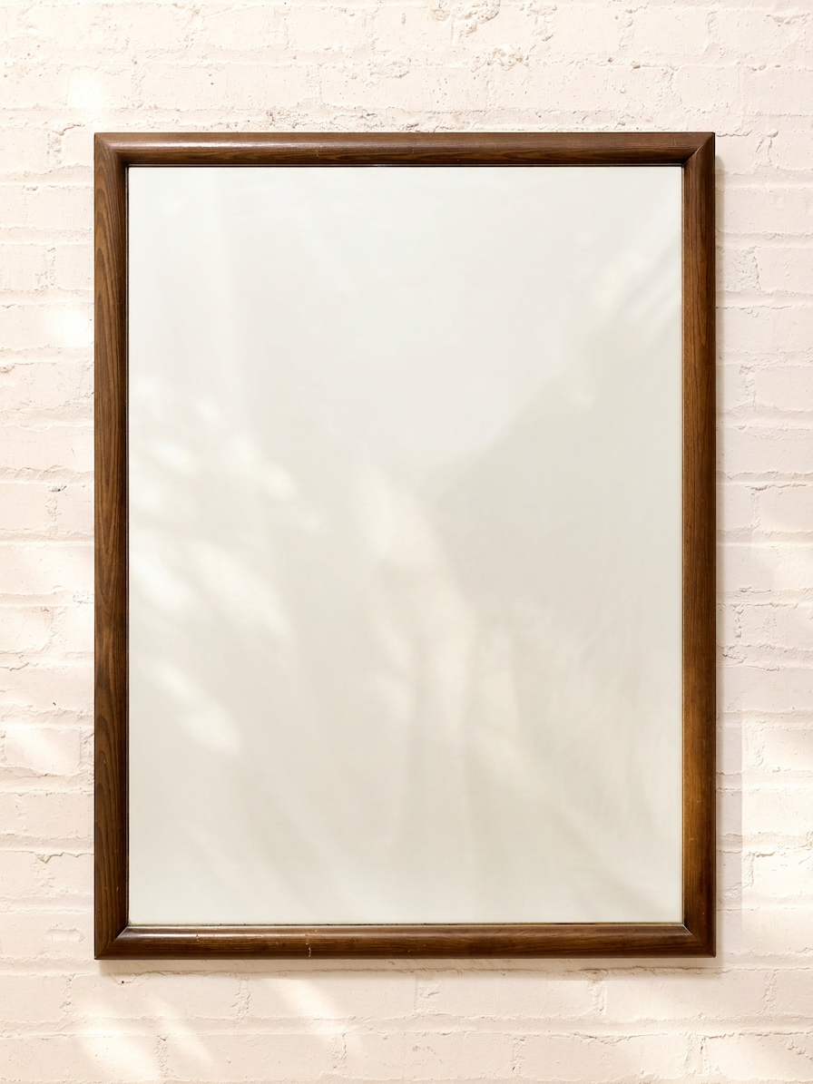 Walnut Wood Sleek Mirror #9