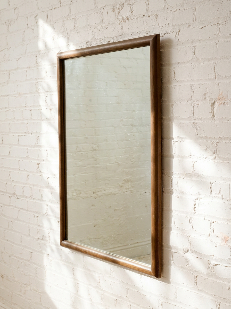 Walnut Wood Sleek Mirror #9