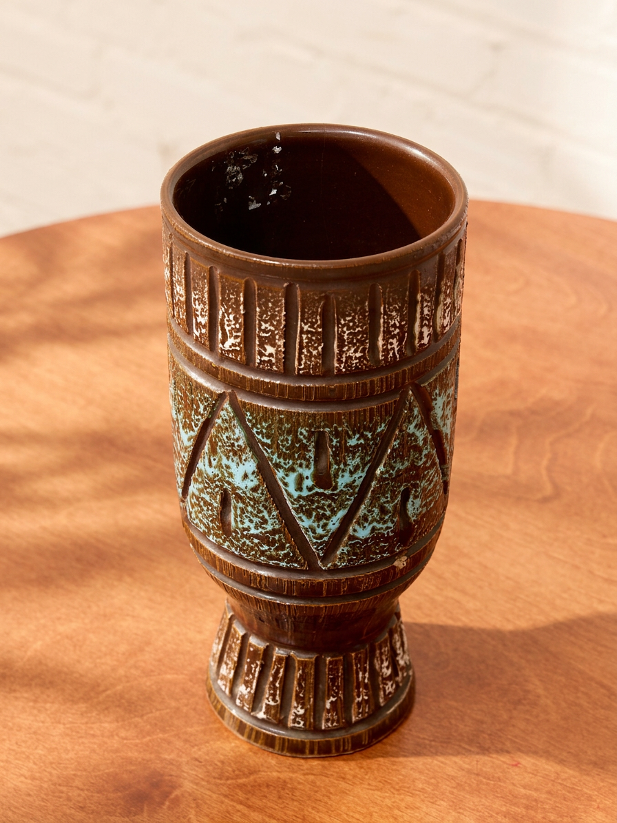Vintage Made in Italy Bitossi-Style Pottery Vase