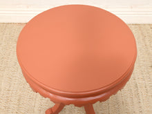 Vintage 1970s Scalloped Round Side Table in Tangerine Orange