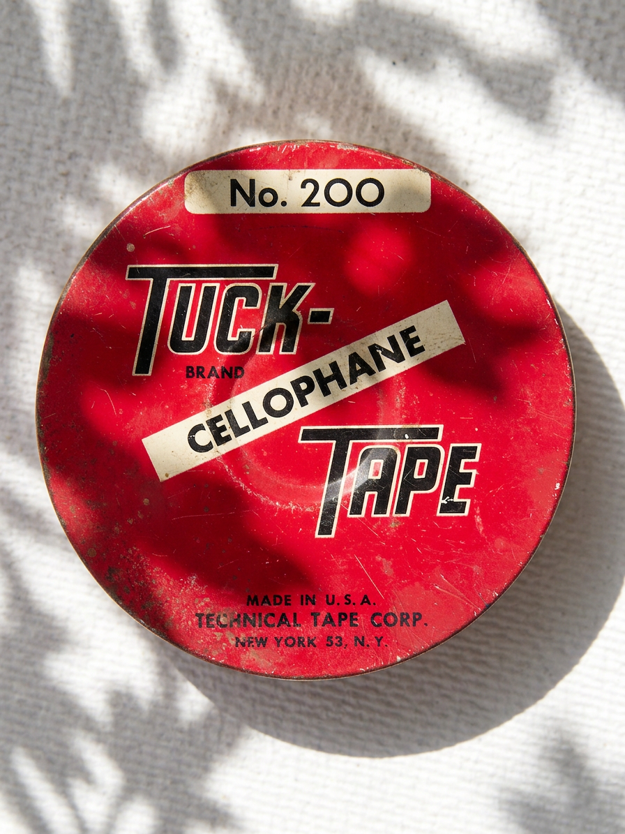 Vintage Tuck Tape Cellophane Tape Tin Gag Gift