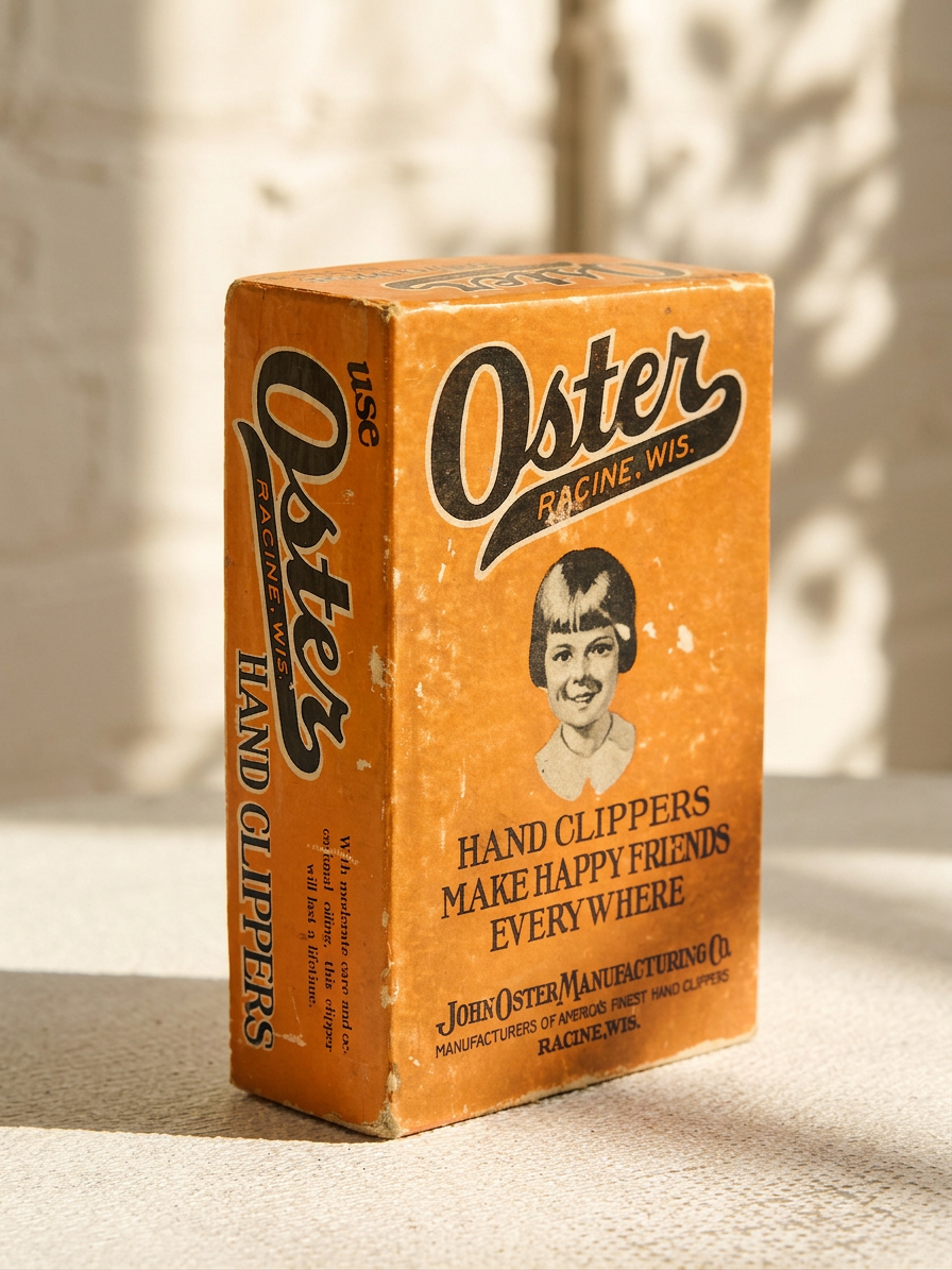 Vintage Oster Hand Clippers Advertising Box