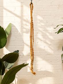 Vintage 1970s Natural Fiber Macramé Plant Hanger