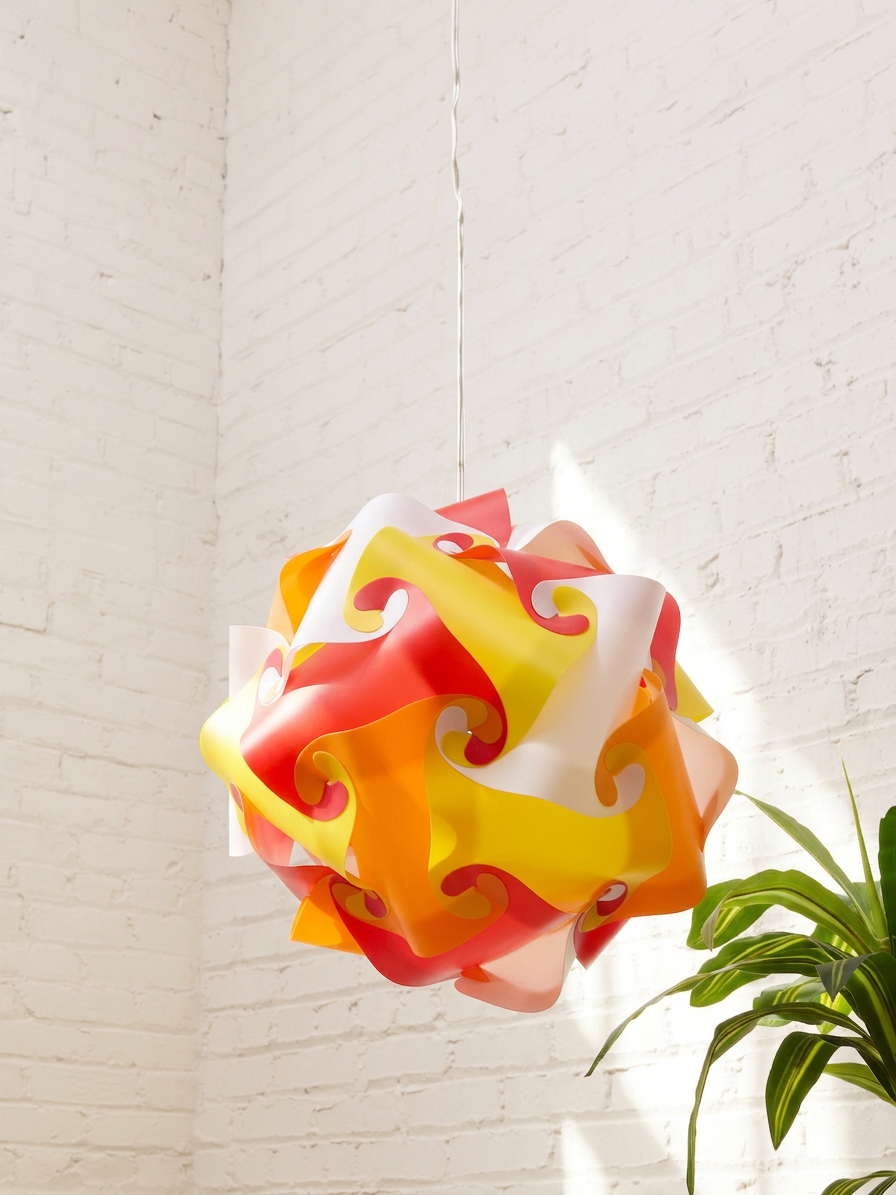 Vintage Colorful Origami-Style Lantern Ceiling Lamp