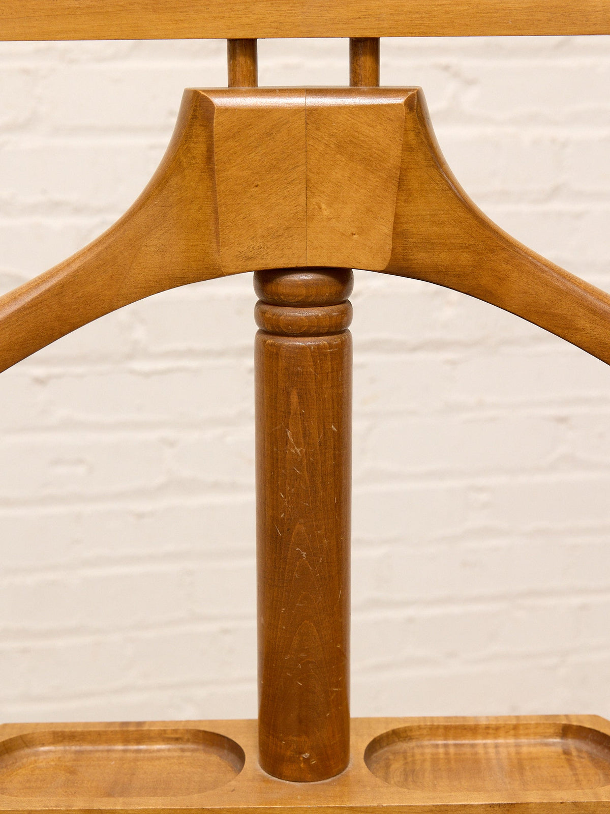 Vintage Wooden Gentleman’s Valet Stand with Accessory Tray