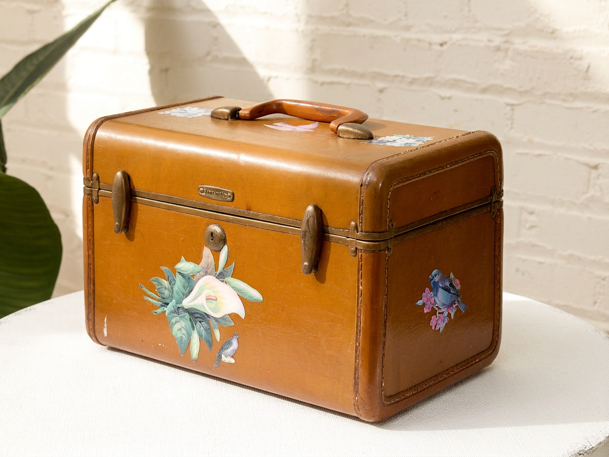 Vintage Samsonite Floral Train Case