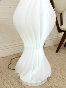 Vintage Sculptural White Wave Floor Lamp