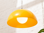 Vintage Mustard Yellow Dome Pendant Lamp