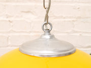Vintage Mustard Yellow Dome Pendant Lamp